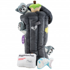 Outward Hound Hide A Raccoon Dog Toy Puzzle - plyšová logická hračka pre psa, mývaly v koši