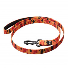 Julius-K9 MoreColor Leash Pixeljuice 120cm - páskové vodítko pre psov, neoprénová rukoväť, oranžové pixely Julius-K9 MoreColor Leash Pixeljuice 120cm - páskové vodítko pre psov, neoprénová rukoväť, oranžové pixely