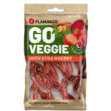 Flamingo Go Veggie Snacks s jahodou 120g - vegánska pochúťka pre psov, jahodová príchuť Flamingo Go Veggie Snacks s jahodou 120g - vegánska pochúťka pre psov, jahodová príchuť