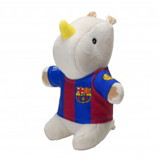 Max&Molly FC Barcelona Rhino plyšová hračka - maskot psa s píšťalkou, nosorožec vo futbalovom drese