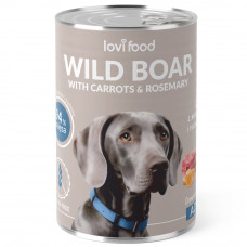 Lovi Food Wild Boar with Carrots - mokré krmivo pre psov s diviakom, mrkvou a rozmarínom - 6x 400g