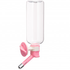Madan adaptér na vodu s fľašou 700ml - profesionálny, automatický napájač s fľašou, štvorcový - ružový