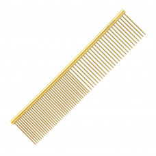 So Posh Metal Comb Grande 19cm - kovový hrebeň na starostlivosť, zlatý, zmiešané ihly 50/50