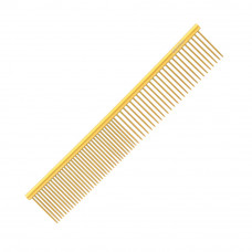 So Posh Metal Comb Classic 19cm - kovový hrebeň na starostlivosť, zlatý, zmiešané ihly 50/50