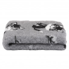 Blovi DryBed A+ - protišmykový pelech, pelech pre domáce zvieratá, sivý s mačkami - 75x50cm