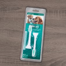 Emmi-Pet ultrazvukové hlavice kefky M 2 ks. - náhradné hlavice k ultrazvukovej zubnej kefke pre psa, veľ