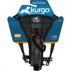 Kurgo Enhanced Strength Tru-Fit Smart Harness Black - Postroj do auta pre psa, čierny - L