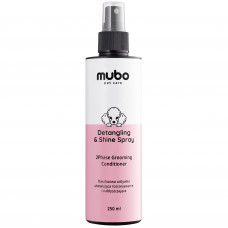Mubo Detangling & Shine Spray 250ml - dvojfázový kondicionér, ktorý uľahčuje rozčesávanie a dodáva lesk, pre psy a mačky