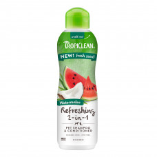Tropiclean Osviežujúci 2v1 šampón a kondicionér pre domáce zvieratá 355ml - prírodný šampón s kondicionérom pre psy a mačky s vôňou melónu Tropiclean Osviežujúci 2v1 šampón a kondicionér pre domáce zvieratá 355ml - prírodný šampón s kondicionérom pre psy a mačky s vôňou melónu