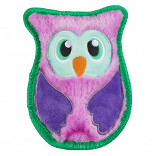 Outward Hound Durablez Owl 15cm - pískajúca hračka pre psa, neplnená, fialová sova