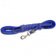 Vodítko Julius K9 Color & Gray Supergrip s rúčkou modré - tréningové vodítko s rúčkou, modré, protišmykové - 500 cm/20 mm