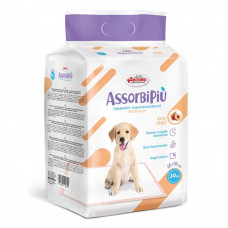 Record AssorbiPiu Fresh Fruits Puppy Pads 60x90cm - vložky na výcvik šteniatok na toaletu, s fixačnými náplasťami, ovocná vôňa - 30 ks. Record AssorbiPiu Fresh Fruits Puppy Pads 60x90cm - vložky na výcvik šteniatok na toaletu, s fixačnými náplasťami, ovocná vôňa - 30 ks.