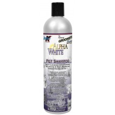 Double K Alpha White Shampoo - bieliaci šampón pre biele psy, mačky, kone, koncentrát 1:32 - 473 ml