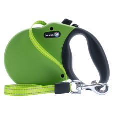Alcott/Duncun Adventure Retractable Leash Green - reflexné navíjacie vodítko pre psa, zelené - S