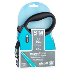 Alcott/Duncun Expedition Retractable Leash 7,5 m Blue - dlhé navíjacie vodítko pre psa, modré - S/M
