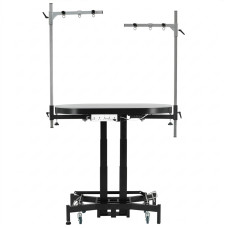 Blovi Comfort Lumix elektrický čierny strihací stôl 119,5 x 61 cm - pevný strihací stôl s osvetlenou doskou, elektrickým zdvihom a 2 predlžovacími ramenami