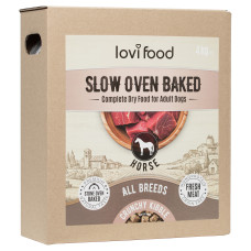Lovi Food Slow Oven Baked Horse - monoproteínové pečené krmivo pre psov s konským mäsom - 4 kg
