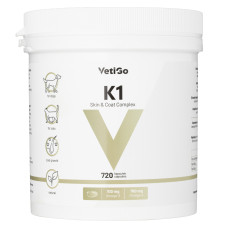 VetiGo K1 Skin & Coat Complex - omega 3 pre psy a mačky, doplnok stravy pre kožu a srsť - 720 kapsúl. VetiGo K1 Skin & Coat Complex - omega 3 pre psy a mačky, doplnok stravy pre kožu a srsť - 720 kapsúl.