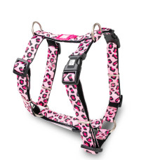 Max&Molly H-Harness Leopard Pink - farebný postroj pre psov a šteniatka, nastaviteľný - XS Max&Molly H-Harness Leopard Pink - farebný postroj pre psov a šteniatka, nastaviteľný - XS