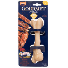 Nylabone Gourmet Femur Bone L - odolná žuvacia maškrta pre veľké psy s arómou bravčových rebierok Nylabone Gourmet Femur Bone L - odolná žuvacia maškrta pre veľké psy s arómou bravčových rebierok