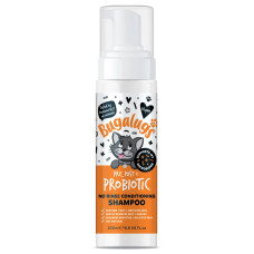 Bugalugs Pred, Po + Probiotický Bezoplachový Kondicionérový Šampón pre Mačky 200ml - probiotický šampón pre mačky bez oplachovania
