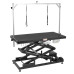 Blovi Upper Pro Black - stôl so zdvihákom a elektrickou zásuvkou a poličkou na príslušenstvo, čierny, doska stola 125x65cm