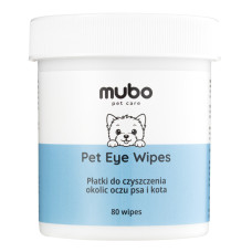 Mubo Pet Eye Wipes 80 ks - jednorazové očné obrúsky pre psy a mačky, namočené v čistiacej tekutine Mubo Pet Eye Wipes 80 ks - jednorazové očné obrúsky pre psy a mačky, namočené v čistiacej tekutine