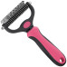 Biglo Large Undercoat Rake Pink - Obojstranný zastrihávač háčikov pre psov a mačky, ružový