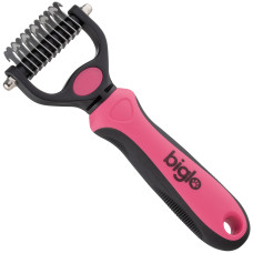 Biglo Malé hrable na podsrst Pink - obojstranný zastrihávač háčikov pre psov a mačky, ružový, malý Biglo Malé hrable na podsrst Pink - obojstranný zastrihávač háčikov pre psov a mačky, ružový, malý