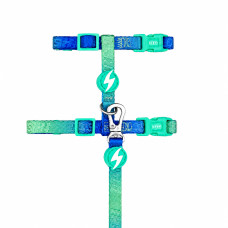 Dashi Lumix Borealis Cat Harness + Leader - sada postroja a vodítka pre mačky, modrá a zelená Dashi Lumix Borealis Cat Harness + Leader - sada postroja a vodítka pre mačky, modrá a zelená