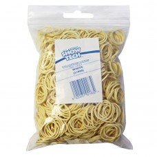 Show Tech gumičky na natáčky, biele, 1000 ks, priemer 1,5 cm