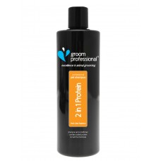 Groom Professional 2v1 Protein Shampoo - šampón pre psov s kondicionérom a proteínom, koncentrát 1:10 - Kapacita: 450 ml