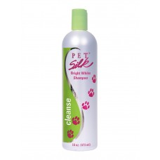 Pet Silk Bright White Shampoo - rozjasňujúci šampón na bielu a svetlú srsť, pre psov a mačky, koncentrát 1:16 - 473 ml