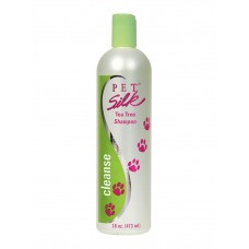 Pet Silk Tea Tree Shampoo - šampón odpudzujúci hmyz s čajovníkovým olejom, na suchú a svrbivú pokožku, koncentrát 1:16 - 473 ml