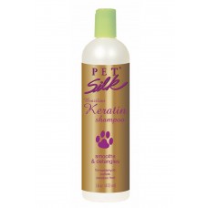 Pet Silk Brazilian Keratin Shampoo - hydratačný, vyhladzujúci šampón pre psov a mačky, s brazílskym keratínom a hodvábom, koncentrát 1:16 - 473 ml