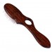 Blovi Brown Wood Pin Brush - malá, drevená kefa s otvorom na prst a kovovým 18 mm kolíkom zakončeným guľôčkou