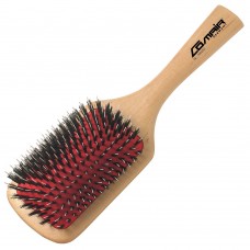 Comair Wooden Paddle Brush 24cm - stredná kefa na normálne a hustejšie vlasy, s prírodnými a nylonovými štetinami