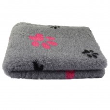 Blovi DryBed VetBed A+ - protišmyková posteľ, pelech pre zvieratá, ružová a šedá - 75x50cm