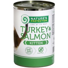 Nature's Protection Kitten Turkey & Losos - mokré krmivo pre mačiatka s morkou a lososom, 400g