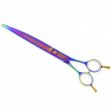 P&W Poodle Rainbow Curved Scissors - profesionálne nožnice na úpravu, zakrivené - Veľkosť: 8 "
