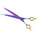 P&W Poodle Rainbow Curved Scissors - profesionálne nožnice na úpravu, ohnuté - Veľkosť: 8,5"