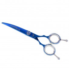 P&W Blue Star Titanium Curved Scissors - nožnice na strihanie zvierat, ohnuté - Veľkosť: 6"