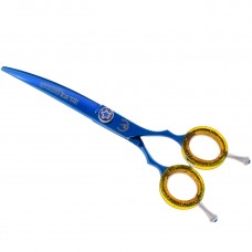 P&W Blue Star Titanium Curved Scissors - nožnice na strihanie zvierat, ohnuté - Veľkosť: 6,5"