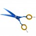 P&W Blue Star Titanium Curved Scissors - nožnice na strihanie zvierat, ohnuté - Veľkosť: 6,5"
