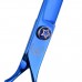 P&W Blue Star Titanium Curved Scissors - nožnice na strihanie srsti zvierat, ohnuté - Veľkosť: 7"