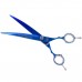 P&W Blue Star Titanium Curved Scissors - nožnice na strihanie zvierat, ohnuté - Veľkosť: 7,5" P&W Blue Star Titanium Curved Scissors - nožnice na strihanie zvierat, ohnuté - Veľkosť: 7,5"